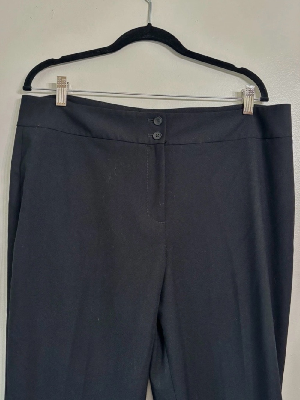 Talbots Heritage Dress Pants Black Straight Wide Leg High Rise - Picture 4 of 6